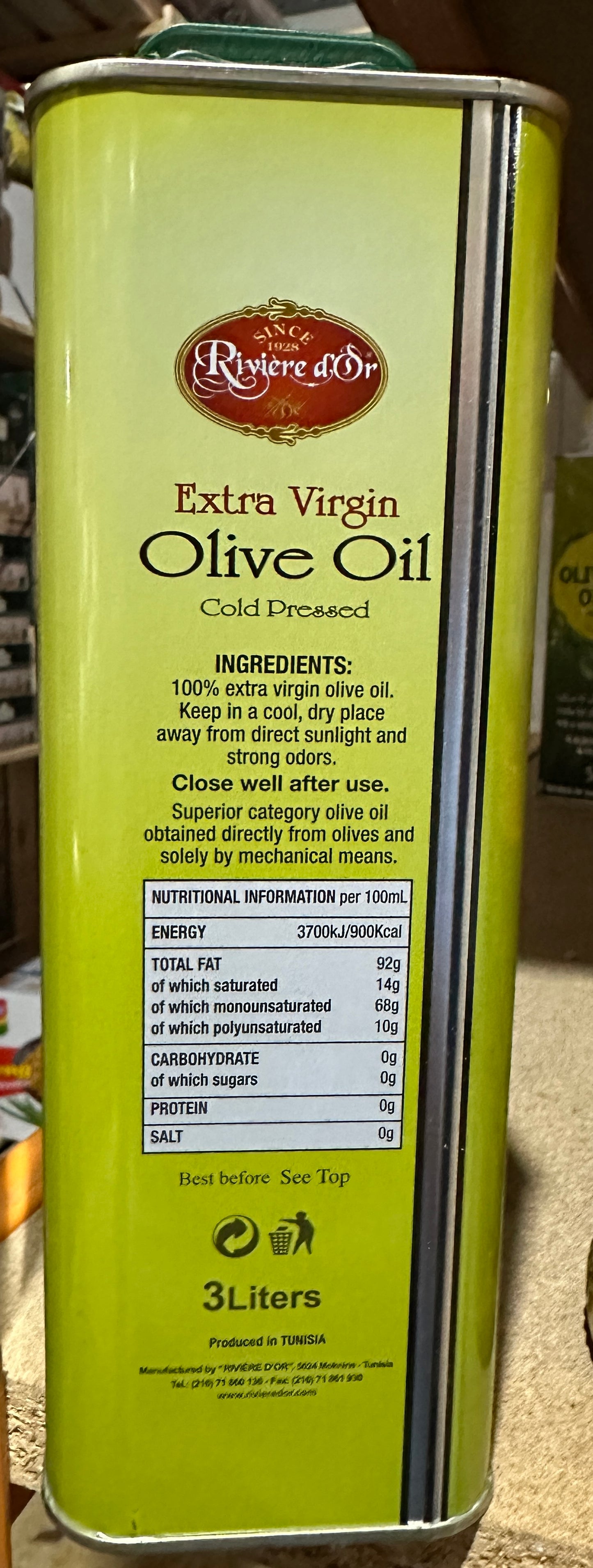 Riviere d'Or Extra Virgin Olive Oil