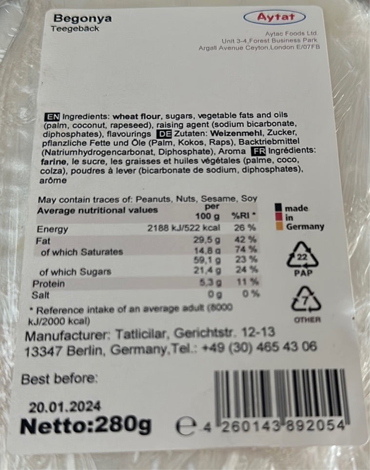 Aytat Begonya Halal Cookies - Kurabiye (280)