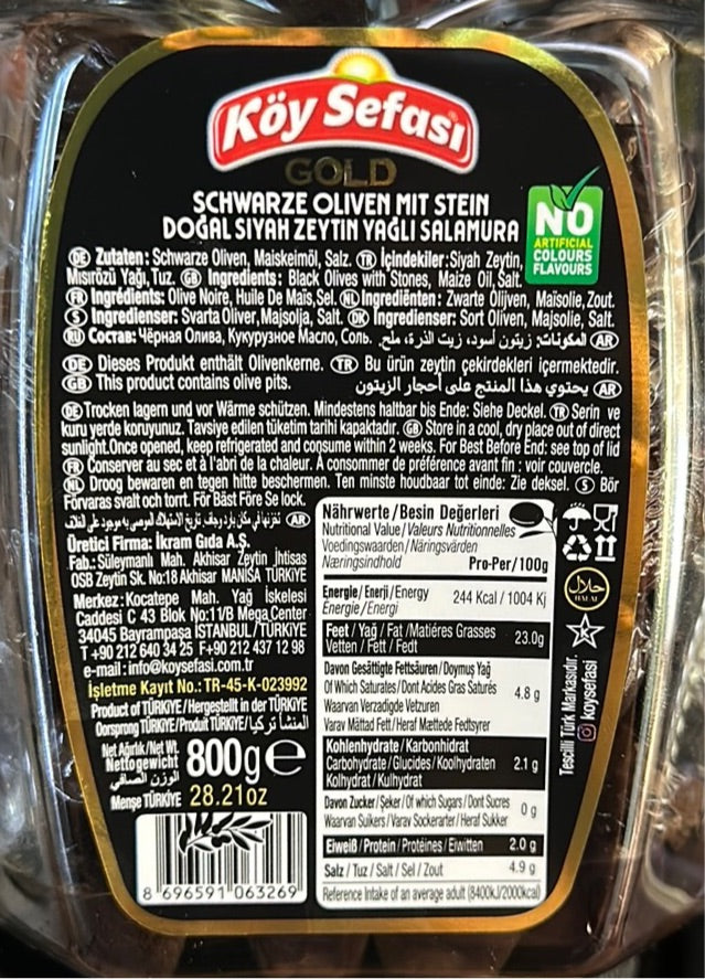 Koy Sefasi Gold Mega Natural Oil Black Olive (800G)