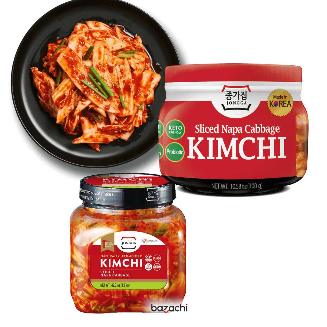 Jongga Naturally Fermented Kimchi Sliced Napa Cabbage, 1.5Kg
