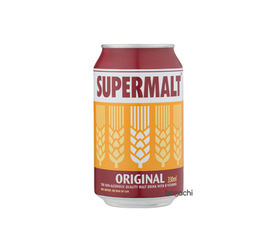 Supermalt Original Non-Alcoholic Malt Drink with B Vitamins, 330ml Can