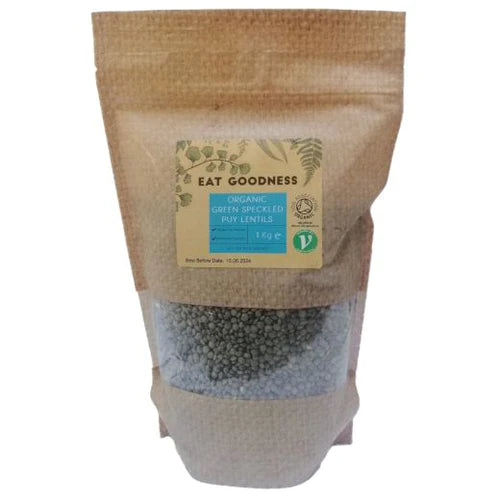 Organic Speckled Puy Lentils 1kg GMO Free