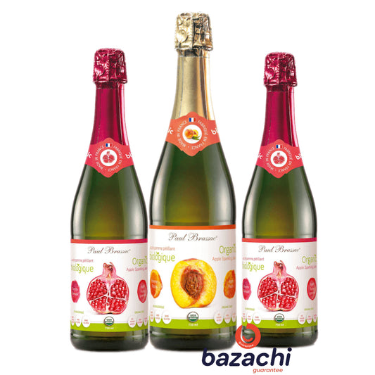 Paul Brassac Organic Sparkling Fruit Juice, 3x750ml