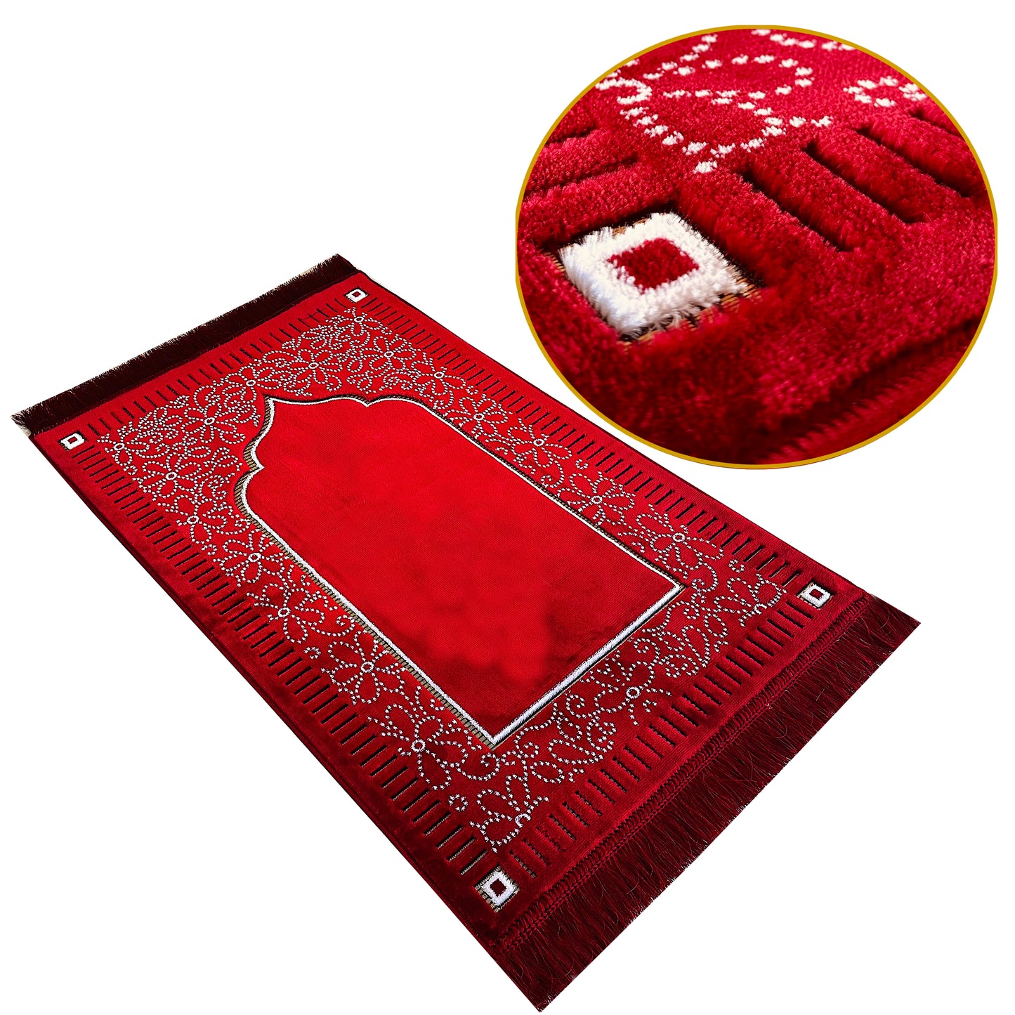 New Mihrab Style Velvet Prayer Mat (750g)