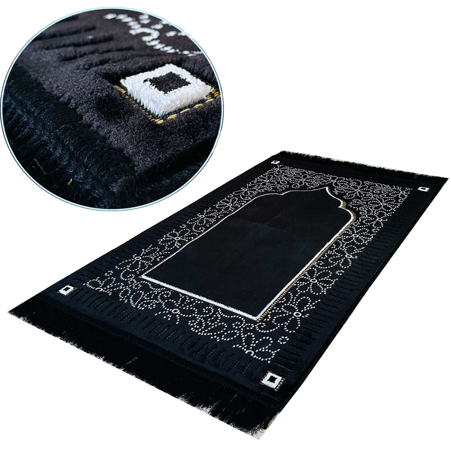 New Mihrab Style Velvet Prayer Mat (750g)