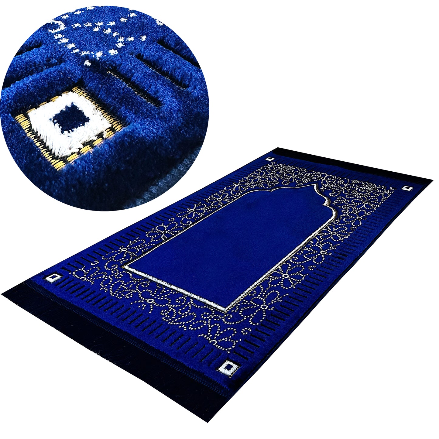 New Mihrab Style Velvet Prayer Mat (750g)