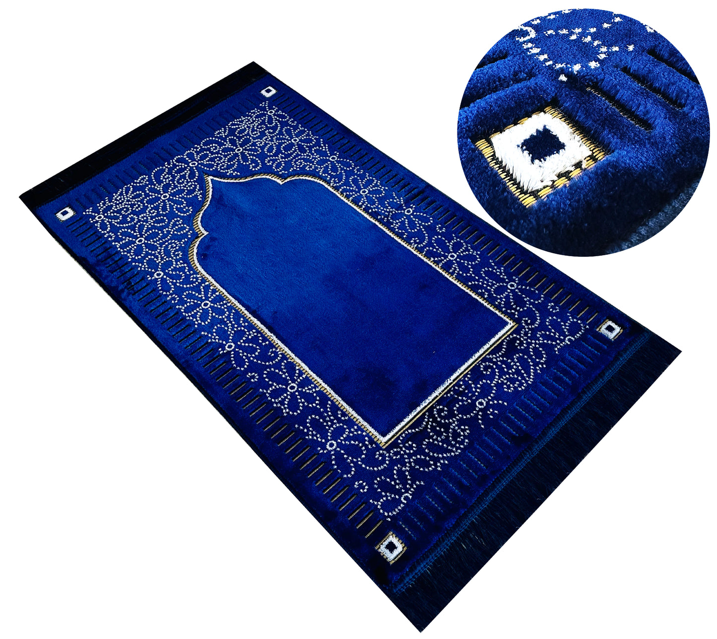 New Mihrab Style Velvet Prayer Mat (750g)