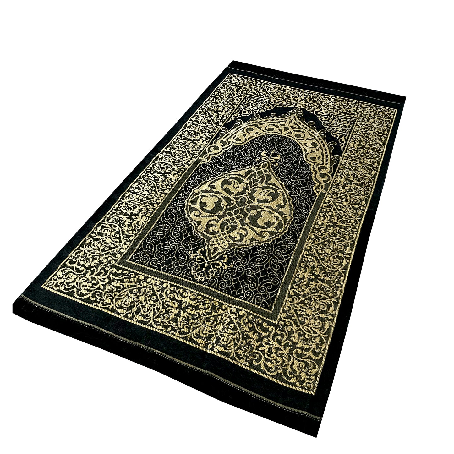 Mihrab Taffeta Ottoman Prayer Mat with Gift Bag and Tasbih