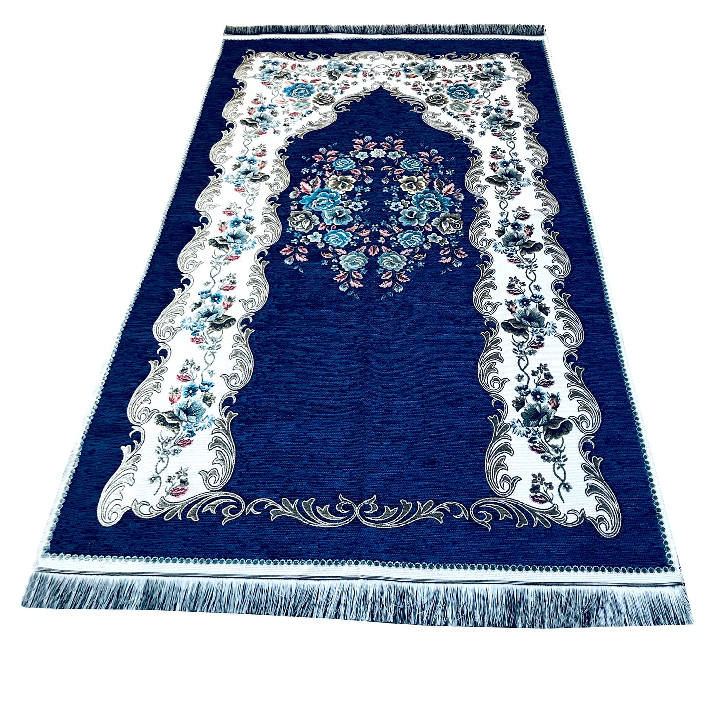 Chenille Fabric Couples Prayer Mats with Tasbih and Gift Packaging