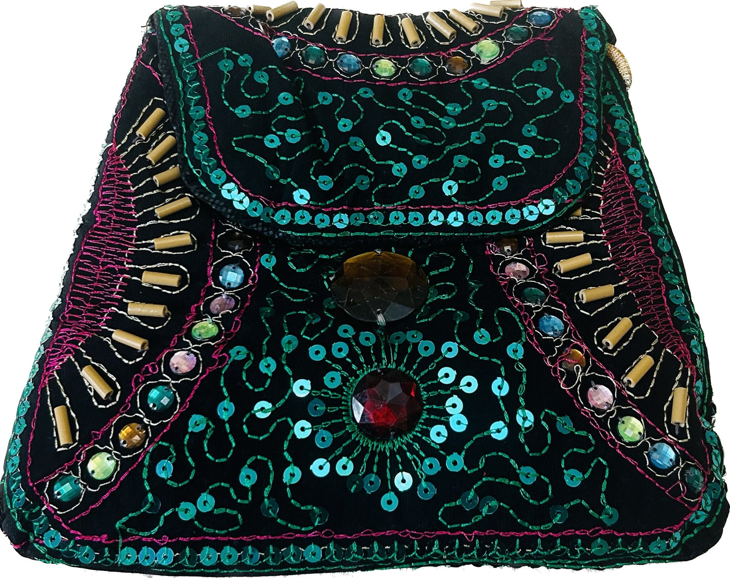 Oval Beaded Women's Crossbody Mini Bag