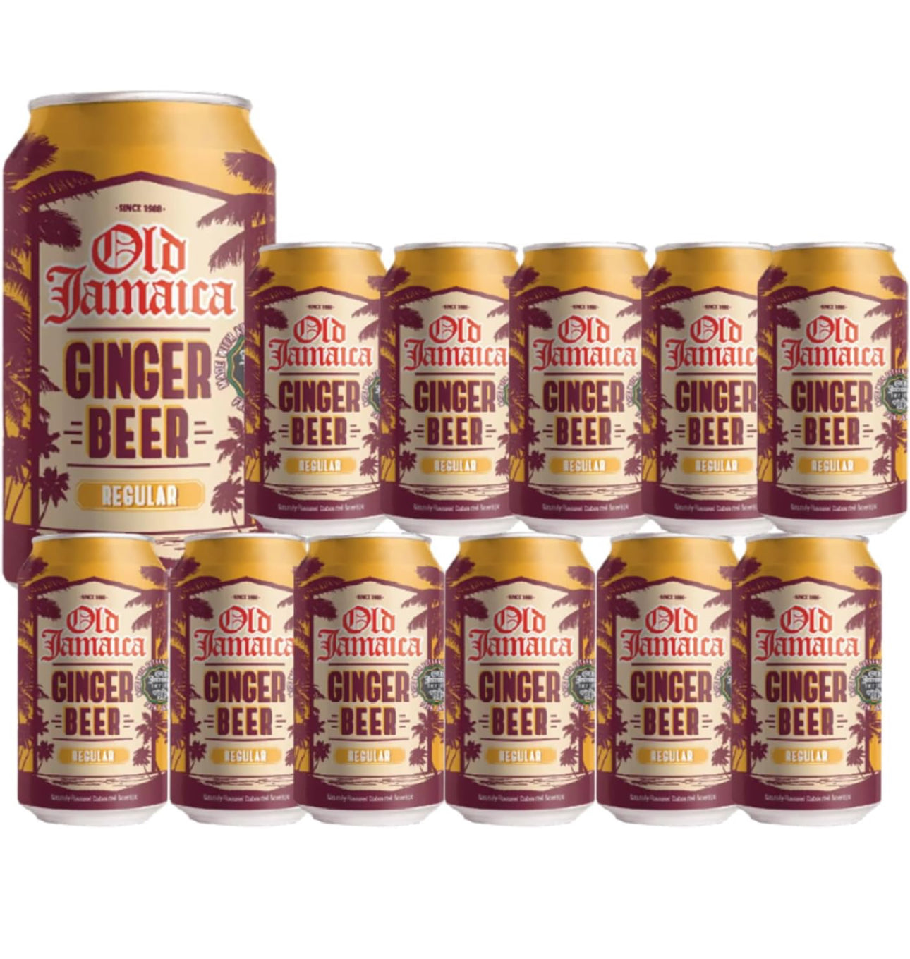 Old Jamaica Ginger Beer Carbonated Soft Drinks, 330ml - Free Shipping