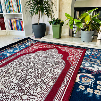 Mihrab Taffeta Portable Ottoman Prayer Mat