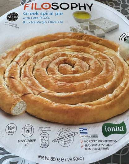 Filosophy Greek Spiral Pie with Feta Cheese, 850g