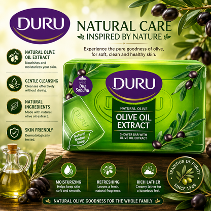 Evyap Duru Shower Bar With Olive Oil Soap (Dus Sabunu) 4X150 GR