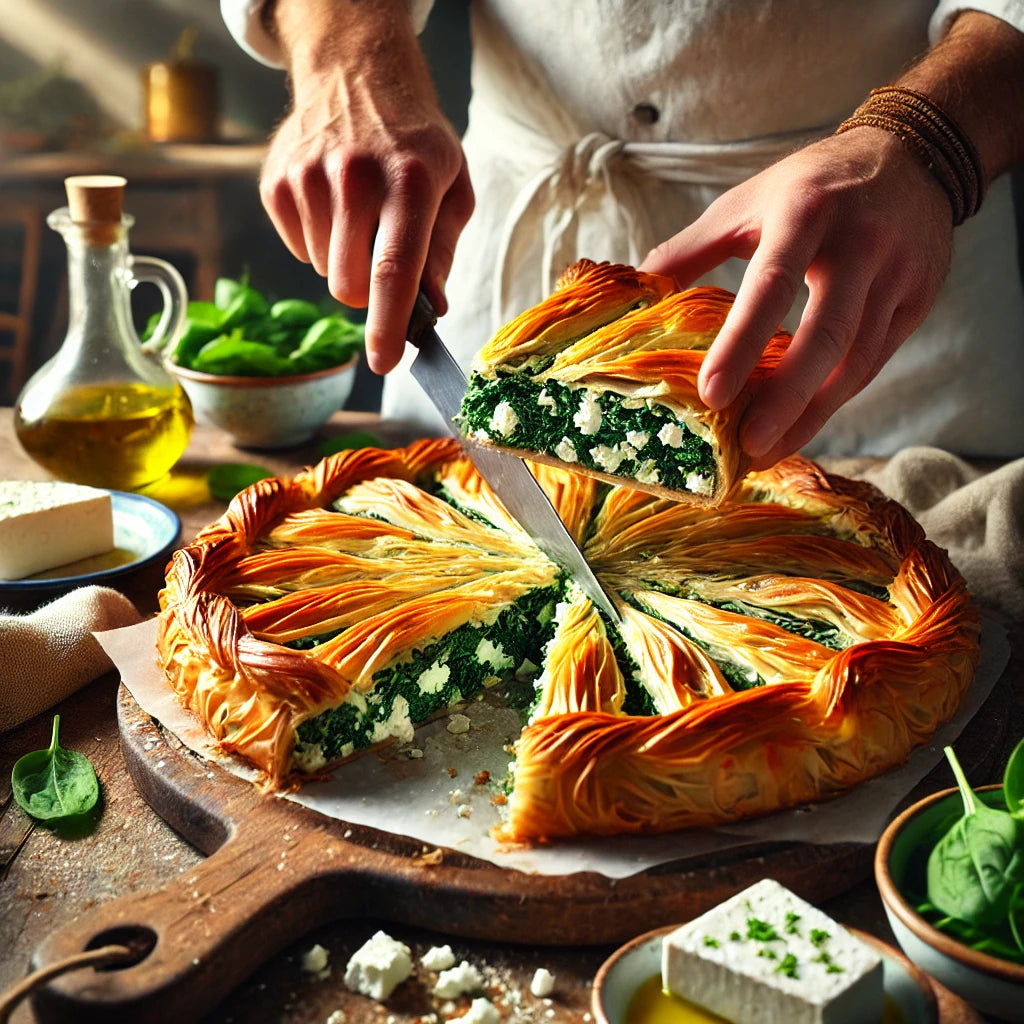 Alesis Greek Filo Twist Pie With Spinach & Feta Cheese, 850g