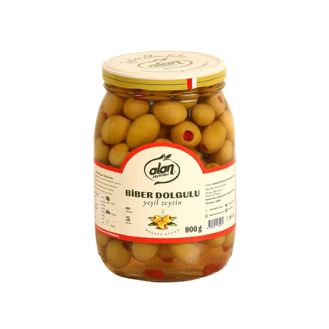 Alan Pepper Stuffed Green Olives  (Biber Dolgulu) 900g