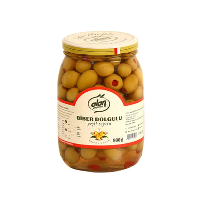 Alan Pepper Stuffed Green Olives  (Biber Dolgulu) 900g