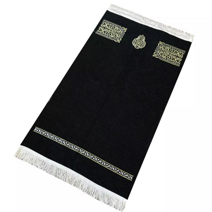 Kaaba Curtain Patterned Prayer Rug with a Gift Bag