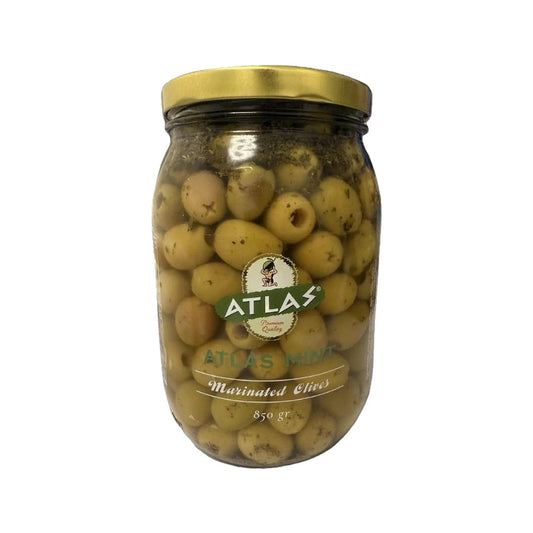 Atlas Green Olives Mint (Naneli Yesil Zeytin) 850g