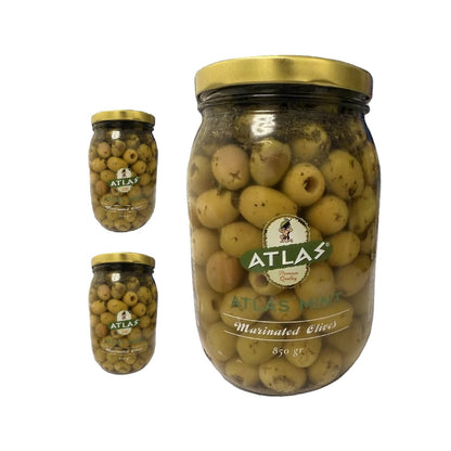 Atlas Green Olives Mint (Naneli Yesil Zeytin) 850g