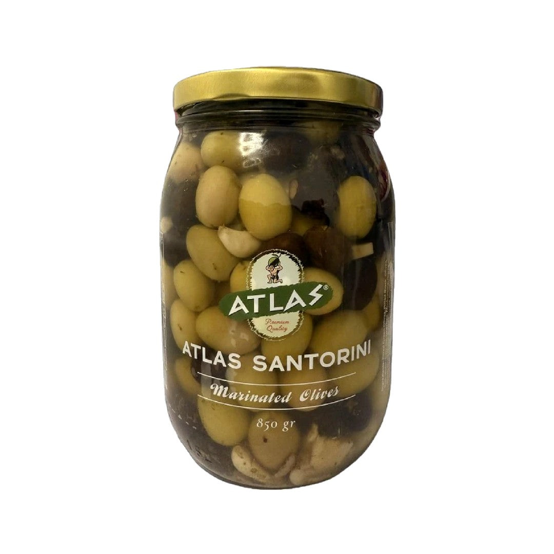 Atlas Santorini Marinated Olives  (Santorini Yeşil Zeytin) 850g