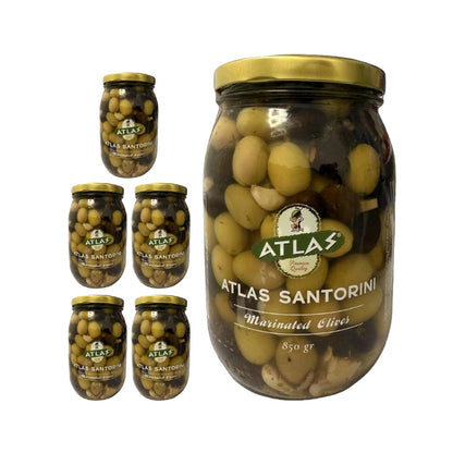 Atlas Santorini Marinated Olives  (Santorini Yeşil Zeytin) 850g