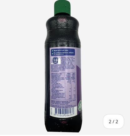 Sunquick Real Blackcurrant Fruit Concentrate Bottle 700ml