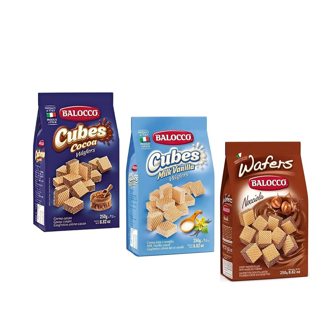Balocco Wafers Lemon Cubes, 250g