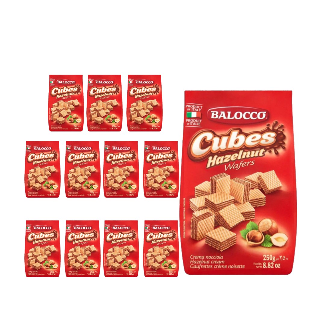 Balocco Hazelnut Wafer Cubes 250 g