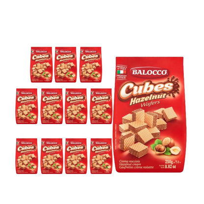 Balocco Hazelnut Wafer Cubes 250 g