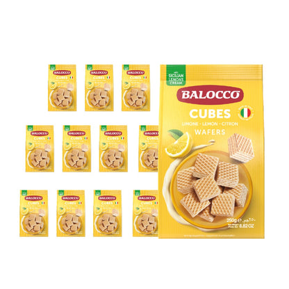 Balocco Wafers Lemon Cubes, 250g