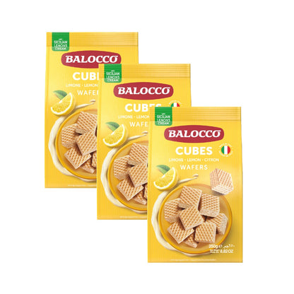 Balocco Wafers Lemon Cubes, 250g