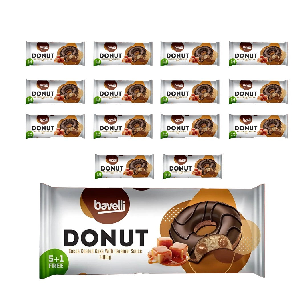 Bavelli Cocoa Coated Donut with Caramel Sauce Filling 240g