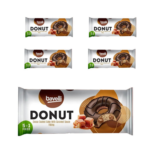 Bavelli Cocoa Coated Donut with Caramel Sauce Filling 240g