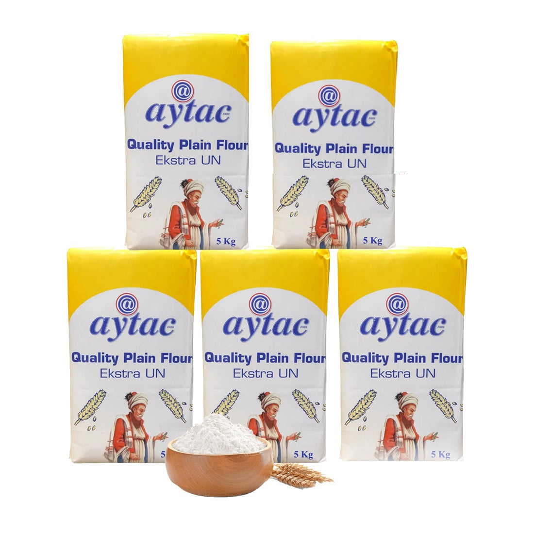 Aytac All Purpose Quality Plain Flour for Cooking & Baking, 5Kg