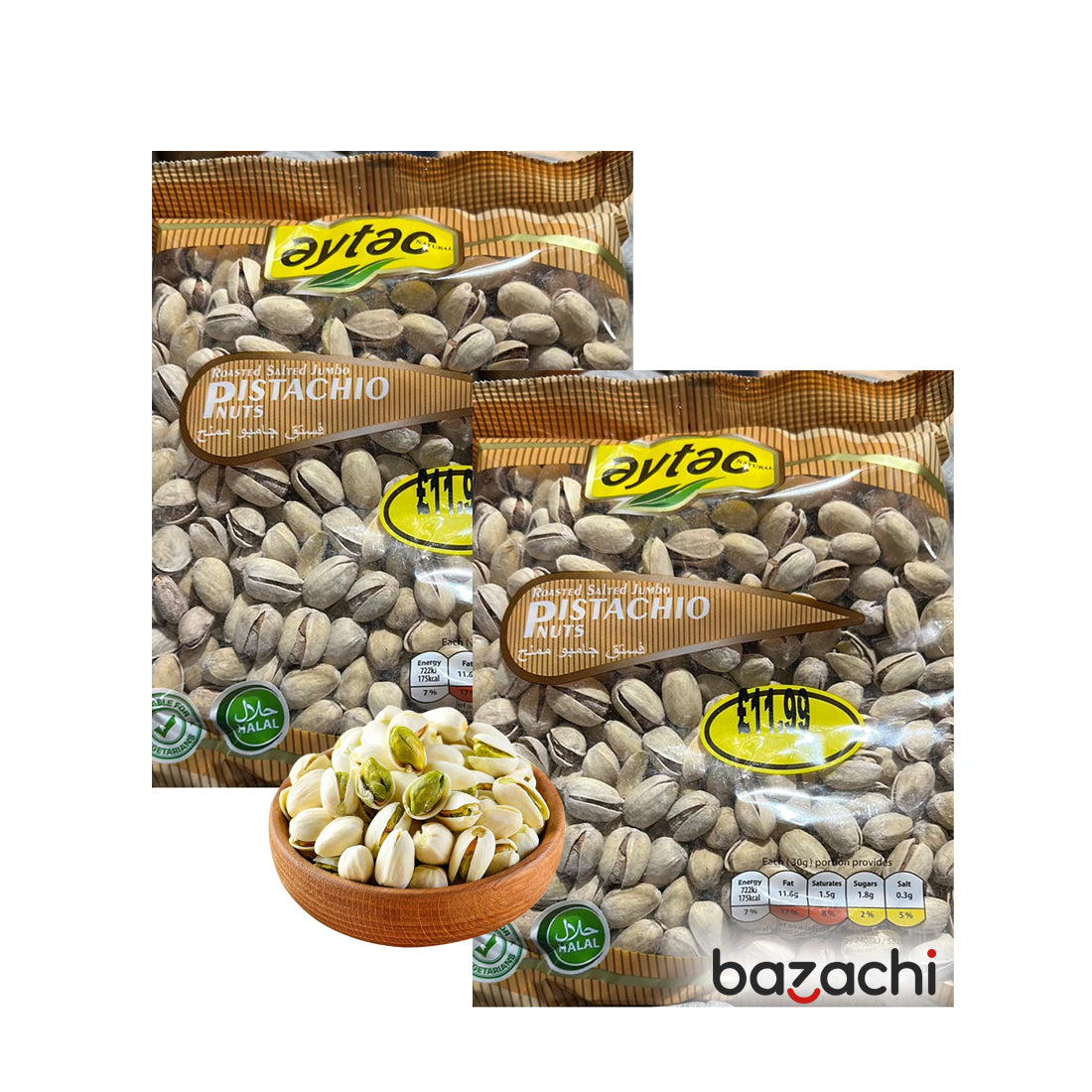 Aytac Roasted Salted Pistachio Nuts (600g)