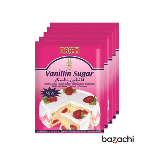 Basak Vanillin With Sugar Sekerli Vanilin 5x5g