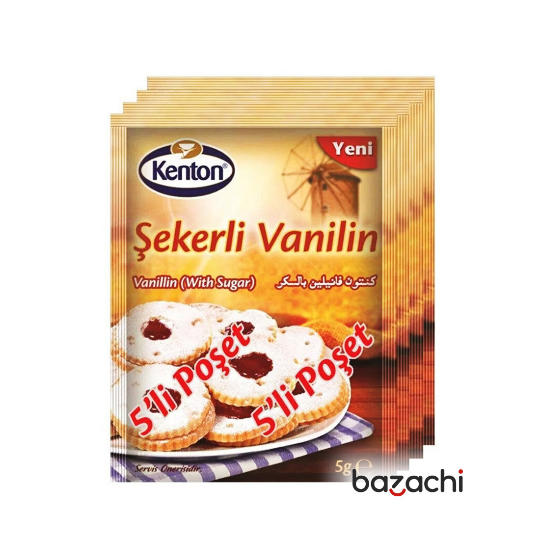 Kenton Vanillin With Sugar Sekerli Vanilin 5x5g