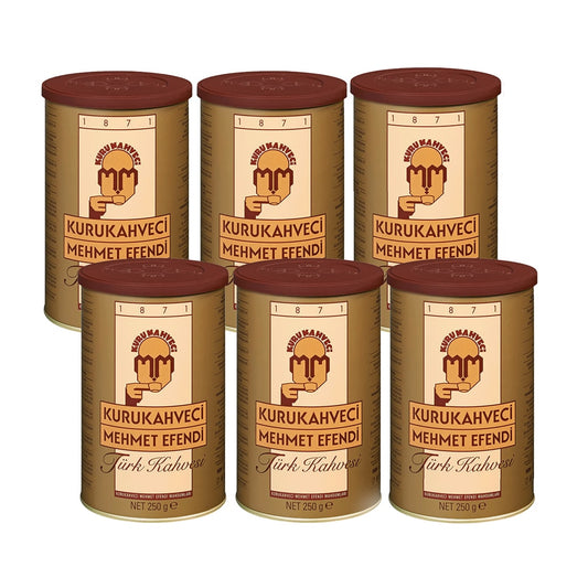Kuru Kahveci Mehmet Efendi Original Turkish Coffee (Turk Kahvesi), 6x500g