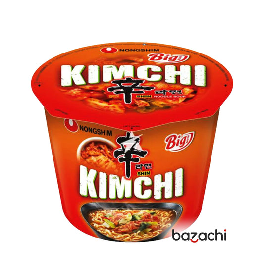 Nong Shim Kimchi Ramyun Noodle Soup Big Bowl 112g - Halal & Vegan