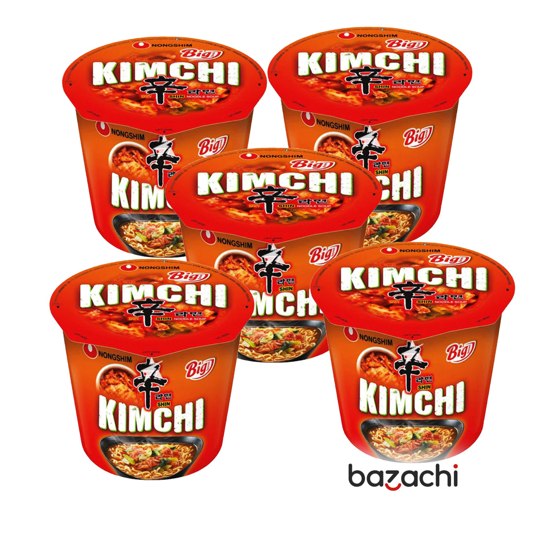 Nong Shim Kimchi Ramyun Noodle Soup Big Bowl 112g - Halal & Vegan