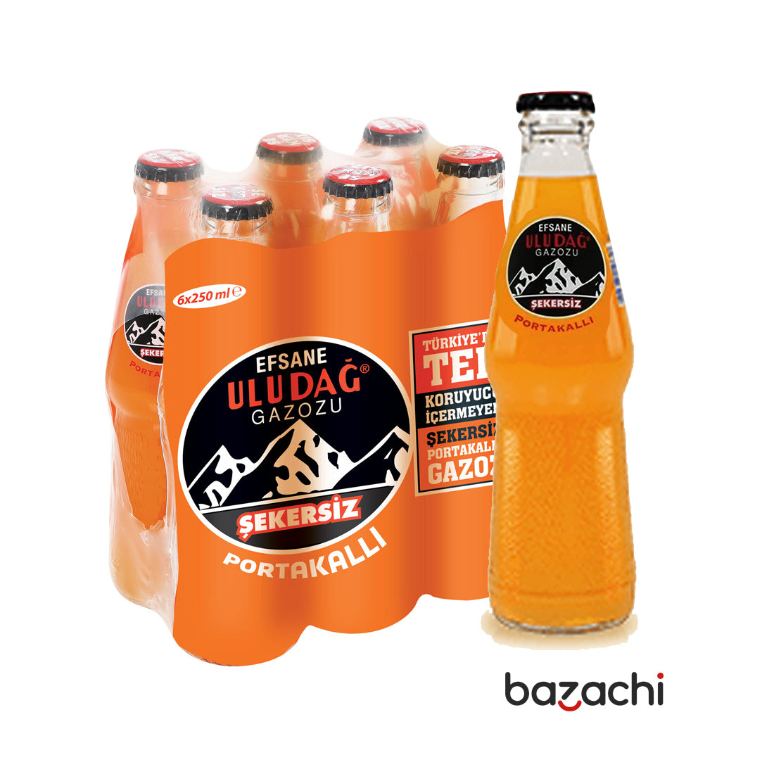 Uludağ Orange Sugar Free Soda Drink 250ml