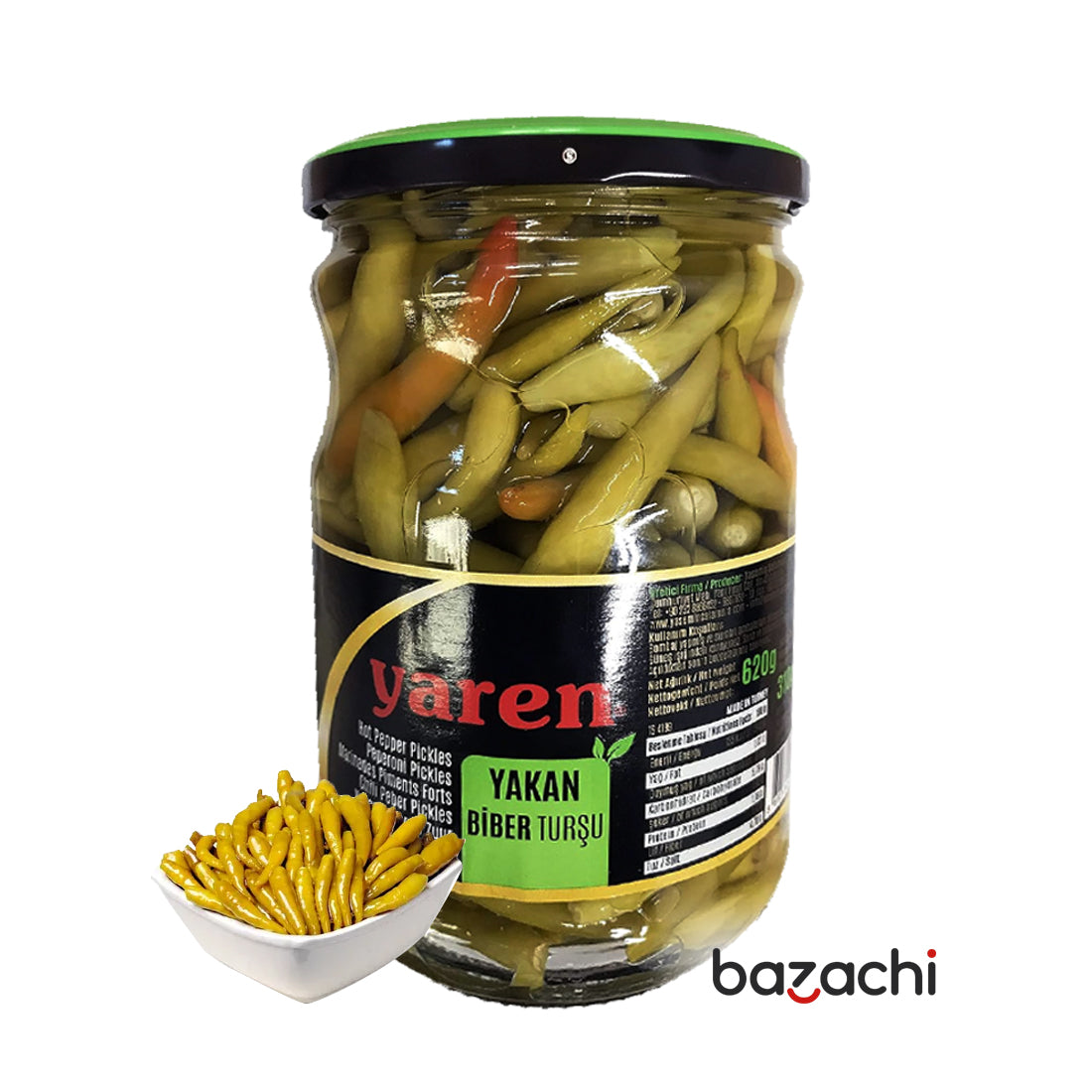 Yaren Extra Hot Peper Pickles (720g)- Yakan Biber Tursu