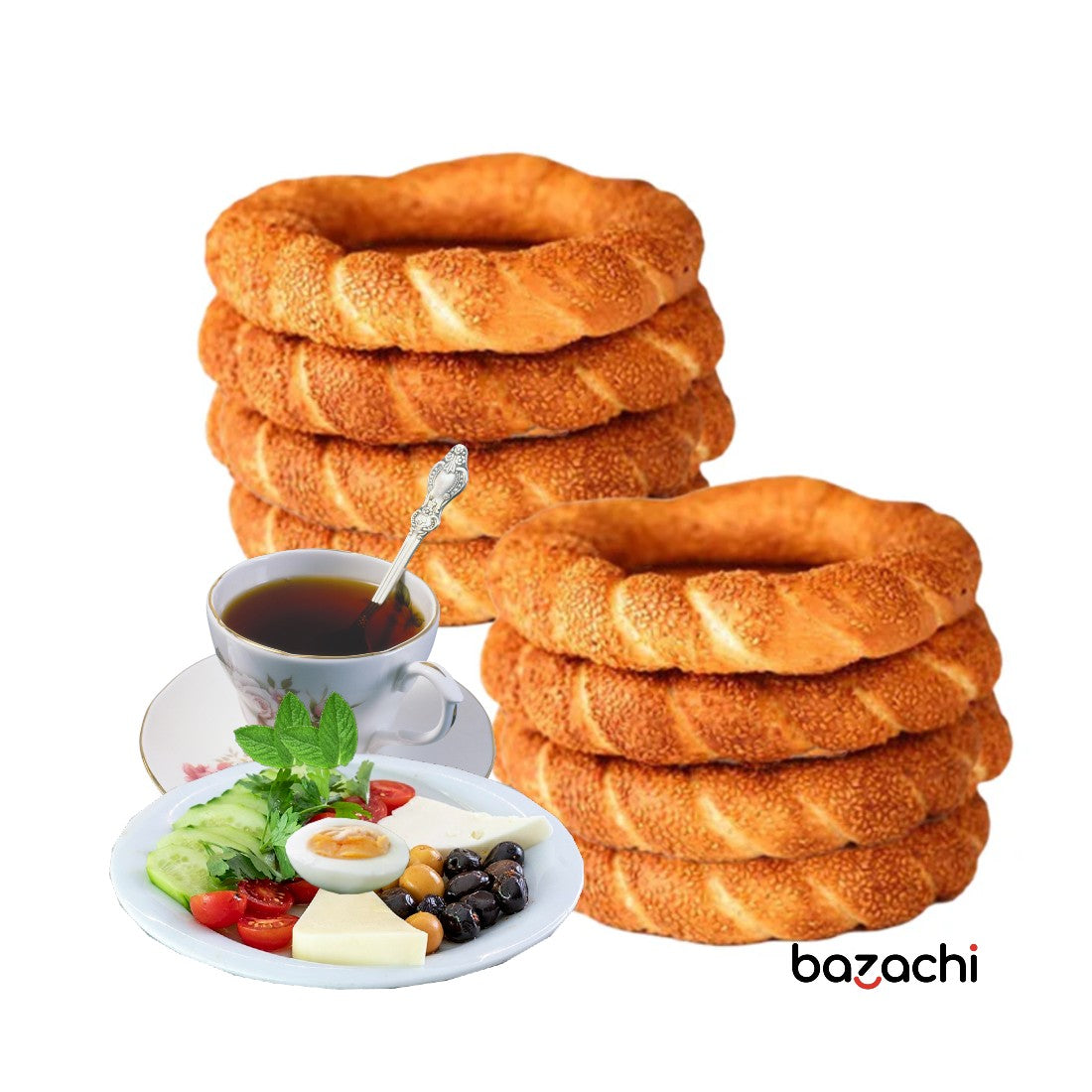 Bread House Turkish Sesame Bagel ( Sade Simit ), 4x100g
