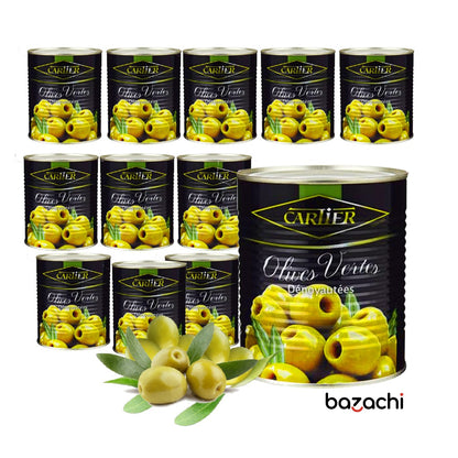 Cartier Green Pitted Olives, 850g