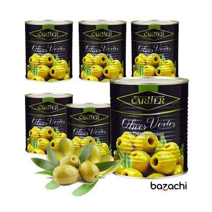 Cartier Green Pitted Olives, 850g