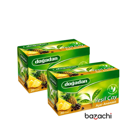 Dogadan  Green Tea with a Pineapple Mixture (Ananasli Yesil Cay)20 Tea Bags