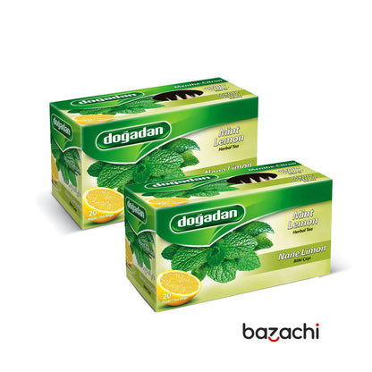 Dogadan Mint Lemon Herbal Tea Nane Limon Cay 20 Tea Bags