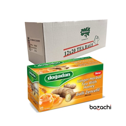 Dogadan Ginger Herbal Tea With Honey (Balli Zencefil Cay) 20 Tea Bags