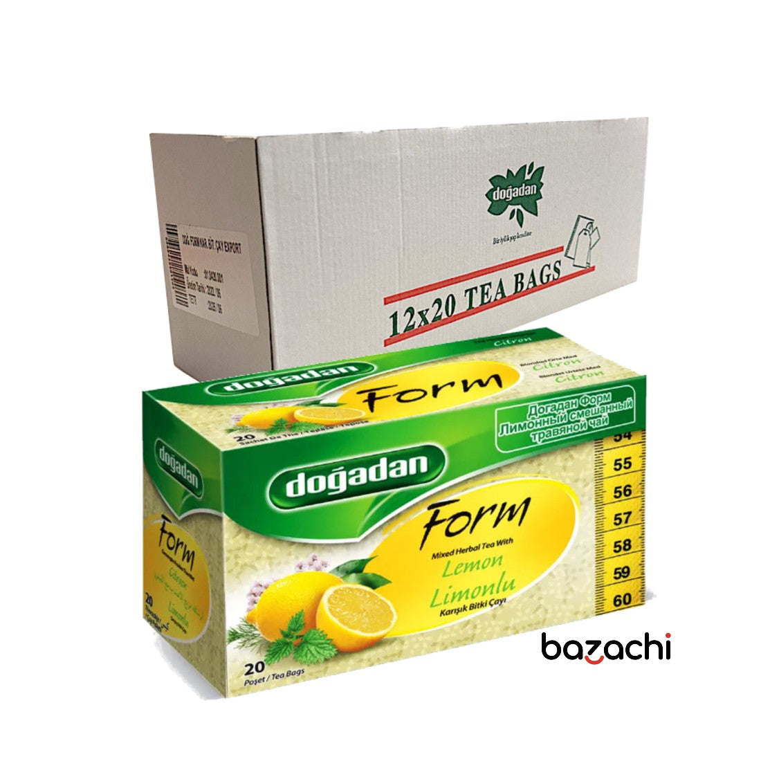 Dogadan Form Mixed Herbal Tea with Lemon Tea, 20 Tea Bags
